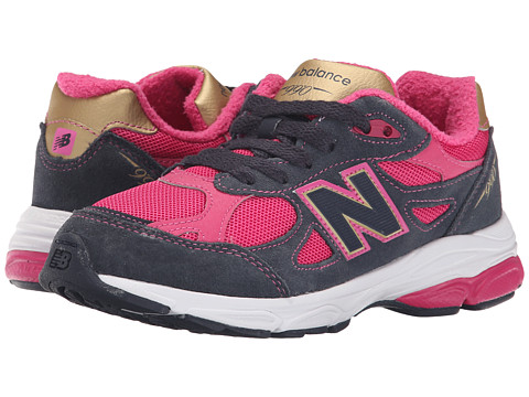 成人可穿！New Balance 990v3大童款慢跑鞋 粉灰配色