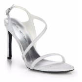 鞋王 Stuart Weitzman 优雅闪粉银色细带缠绕高跟鞋限时特价 $297.5（约1933元）