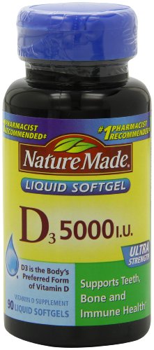 Nature Made 液体维生素D3软胶囊 5000Iu*90粒