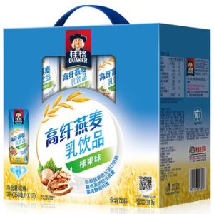 桂格 高纤燕麦乳 榛果味 250ml 12包 礼盒装   