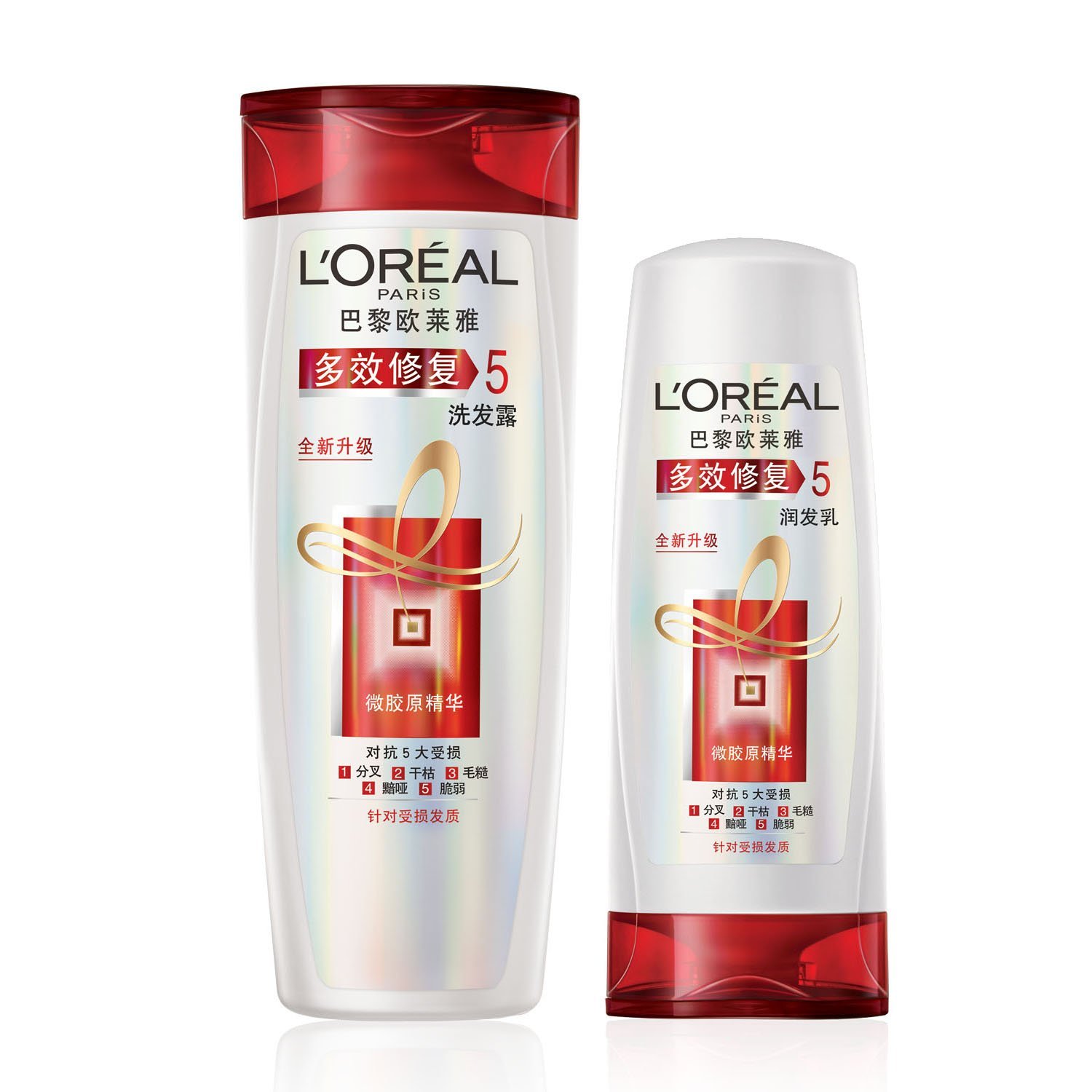 L'OREAL PARIS 巴黎欧莱雅 多效修复洗护套装(洗发露400ml+润发乳200ml) 折21.8元（41.8，用码199-100）