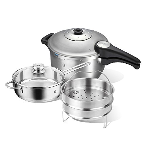 ZWILLING 双立人 压力锅3件套（6L压力锅+煎炒锅+蒸笼）