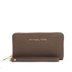 MICHAEL Michael Kors Jet Set 大号棕色手机钱包热卖