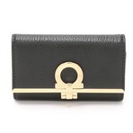 菲拉格慕Salvatore Ferragamo Gancini系列小山羊皮钱夹