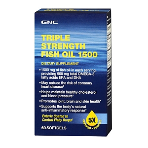 GNC 健安喜 Triple Strength 三倍鱼油 1500mg*60粒