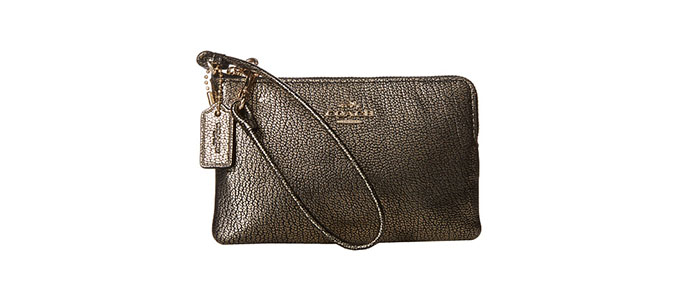 COACH 蔻驰 Box Program Smooth 女士真皮拉链手腕包