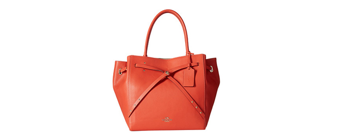 COACH Refined Pebble Leather Turnlock 女款手提包