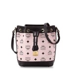 MCM Heritage Drawstring 迷你粉色水桶包热卖