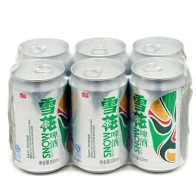 雪花啤酒 冰酷拉罐六连包 330ml*6罐