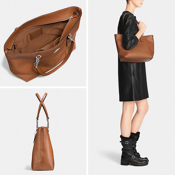 国内￥3950！COACH 蔻驰 女士真皮单肩手提包