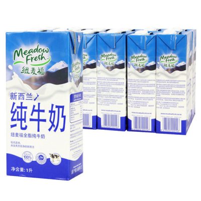 4.15元/L！ 新西兰进口 纽麦福 全脂纯牛奶1L*12盒   49.9元