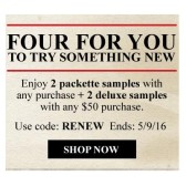 Kiehl's：全场满$50送2件中样+2件小样