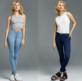 Topshop Moto 'Joni' High Rise 黑色高腰紧身牛仔裤 $25.99（约169元）