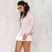 Nasty Gal 超美淡粉色棒球外套热卖 $88（约572元）