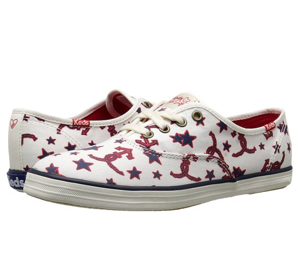 9码特价：Keds 白色/红色 休闲鞋/帆布鞋 直邮到手约117.36元
