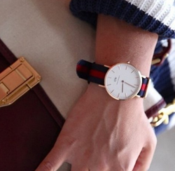 Daniel Wellington 丹尼尔·惠灵顿 0925DW 女款尼龙表带石英腕表