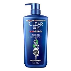 清扬 男士去屑洗发露 活炭净爽型 750ml   