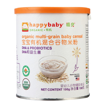 happybaby 禧贝 宝宝有机混合谷物米粉198g*2 29元