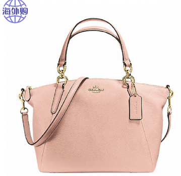 COACH/蔻驰  女士牛皮拉链手提包小号嫩裸粉F36675  1150元包邮