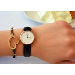 Daniel Wellington 女士时装玫瑰金水晶腕表