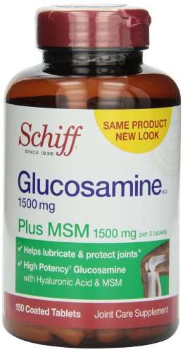 减轻关节炎疼痛！Schiff 维骨力 Glucosamine Plus MSM 氨基葡萄糖 1500mg*150粒