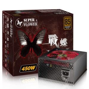SUPER FLOWER 振华 额定450W 战蝶450电源 主动式PFC 静音高效   