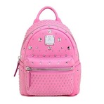 MCM Special Stark-Bebe Boo 粉色铆钉双肩包