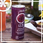 IZZE 气泡果汁，黑莓口味，248Ml/瓶，24瓶装