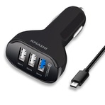KMASHI Quick Charge 2.0 39瓦 三端口快速汽车充电器