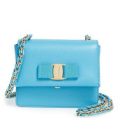 Salvatore Ferragamo Ginny 迷你款蓝色金属斜挎包 $536.98（约3490元）