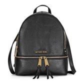 超实用！Michael Kors Rhea 小号皮质黑色双肩背包 $189.99（约1254元）