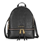 Michael Kors Rhea 小号皮质双肩背包，黑色