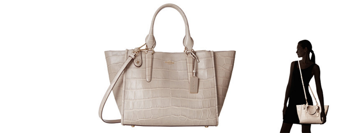 COACH 蔻驰 Embossed Croc Crosby Carryall女士真皮挎包