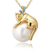 VENDOME BOUTIQUE 礼物猫咪珍珠项链 6480日元（约389元）