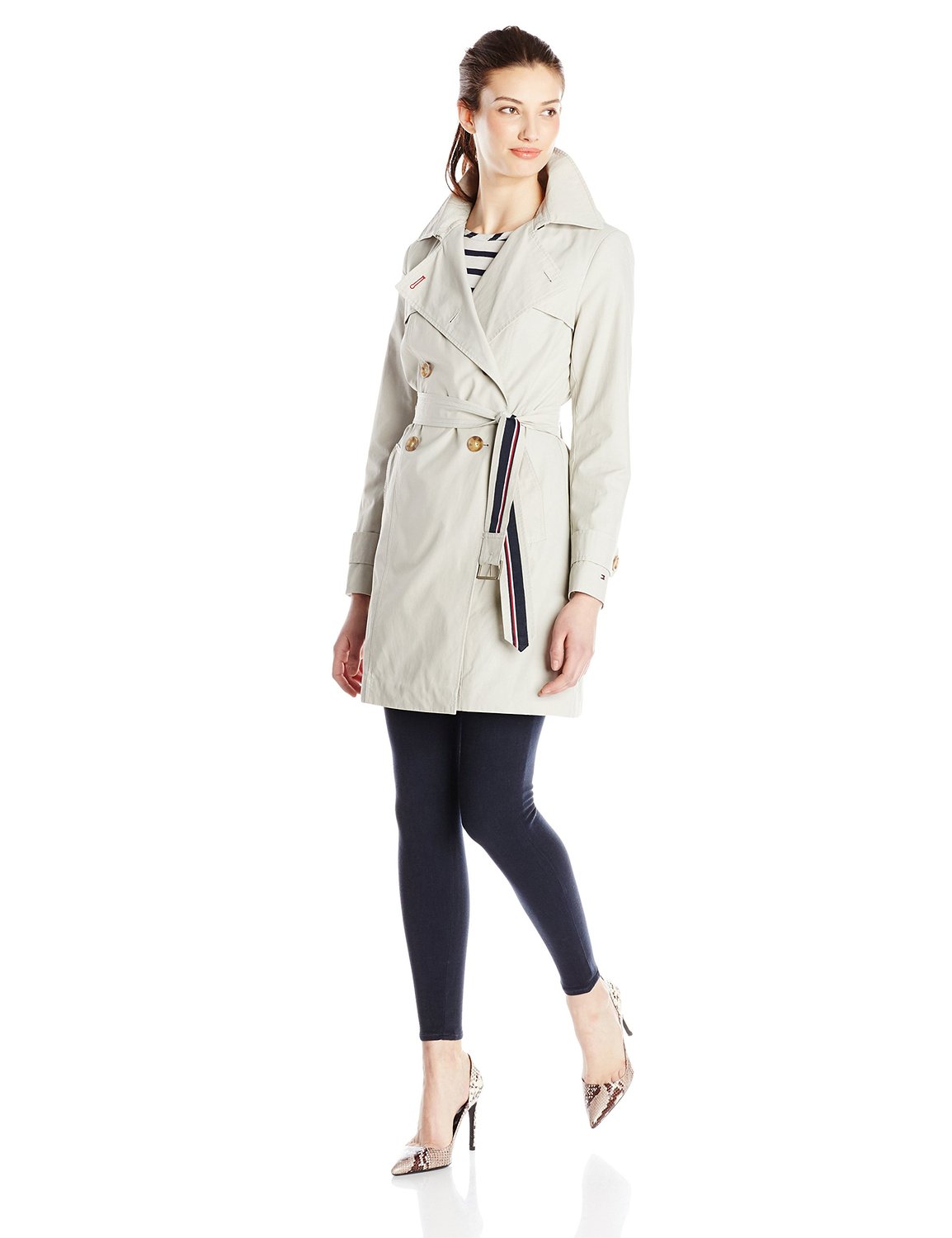 反季特价！Tommy Hilfiger 女士双排扣风衣