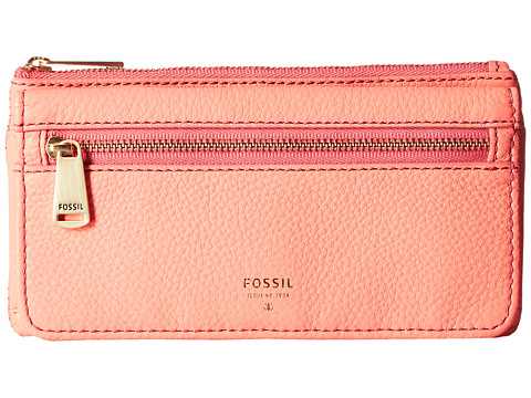 Fossil 化石 Preston Flap Clutch 女士真皮手拿包/长款钱包