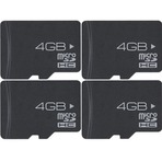 4个装 Extreme Speed 高速 4GB MicroSD 内存卡  (总共16 GB)
