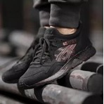 亚瑟士ASICS GEL-Lyte V 黑红泼墨复古跑鞋 通码 H60SQ (双色可选)