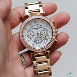 MICHAEL KORS Parker系列 MK5491女士玫瑰金石英表