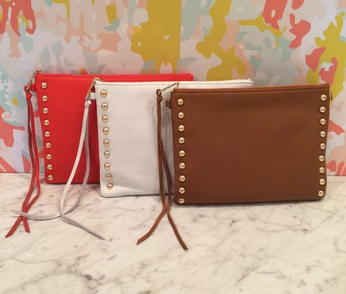 Rebecca Minkoff Jon Crossbody with Studs 女士真皮斜挎包