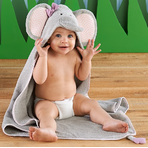 Baby Aspen  超萌小象连帽浴袍