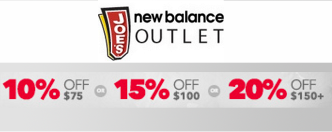 Joe's NB Outlet 全场单品： 阶梯满折