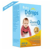 Ddrops 维他命D3 宝宝补钙滴剂 90滴 $14.99（约98元）