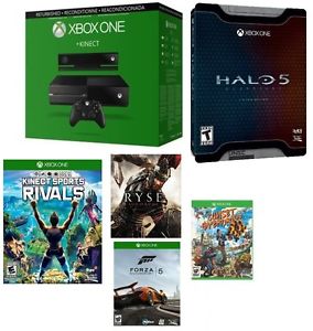 降50刀！Microsoft 微软 Xbox One 家庭娱乐游戏机 + Kinect体感 官翻版 +5游戏