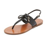 shopbop.com精选Kate Spade New York Carolina 黑色平底凉鞋热卖