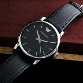 补货！Armani 阿玛尼Classic 经典黑盘休闲石英男表 $92.99（约642元）