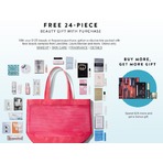 Nordstrom 购买美妆，护肤品，香水等满$125送大礼包
