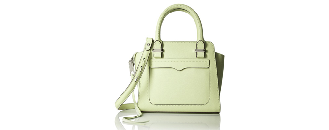 薄荷绿！Rebecca Minkoff Micro Avery Tote 真皮斜跨包