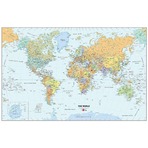 Brewster Wall Pops世界地图（带背胶，可用记号笔书写擦拭）