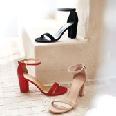 Stuart Weitzman Nearlynude 时尚麂皮粗跟凉鞋 降至$279（约1928元）